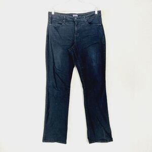 NYDJ Women's Gray High-Rise Mini Bootcut Jeans 4673